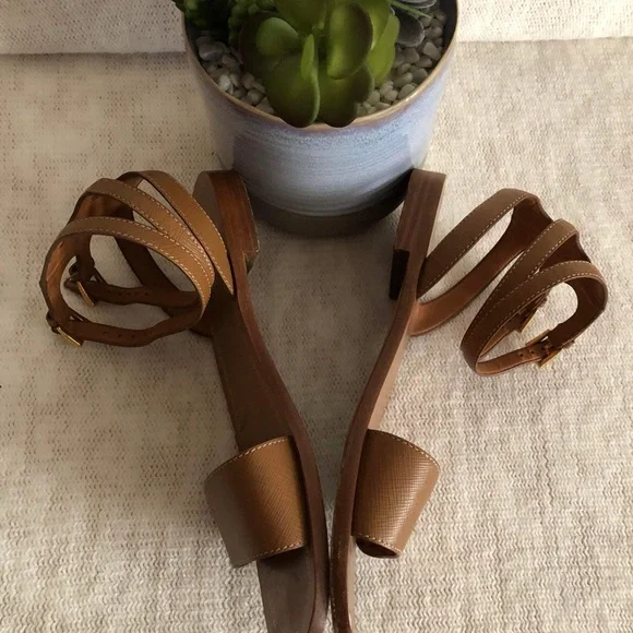 Prada Saffiano Leather Sandals - Picture 6 of 8